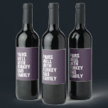 Funny Modern Thanksgiving Wine Label<br><div class="desc">Want to know what this wine pairs well with? Turkey and family. Nothing goes better with family than wine. This funny wine label that can be customised with your own wording ( like "pairs well with in-laws" or "pairs well with lumpy mashed potatoes") matches the modern Thanksgiving invitation suite by...</div>