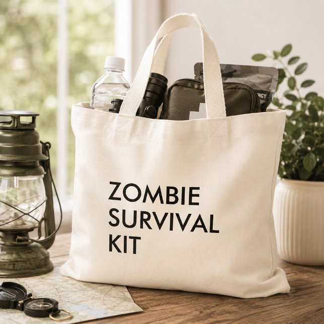 Funny Modern Typography Minimalist Large Tote Bag (Creator Uploaded)