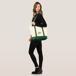 Funny Modern Typography Minimalist Large Tote Bag