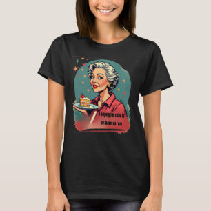 Funny Moist Cake Graphic Tee for Women