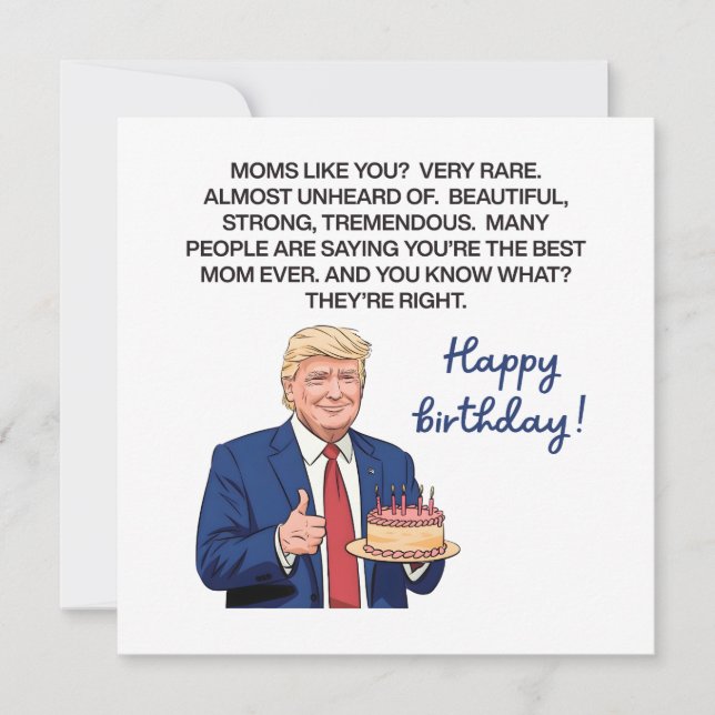 Funny Mom Birthday  Card (Front)