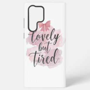 Funny Mom Life "Lovely But Tired" Saying Samsung Galaxy Case