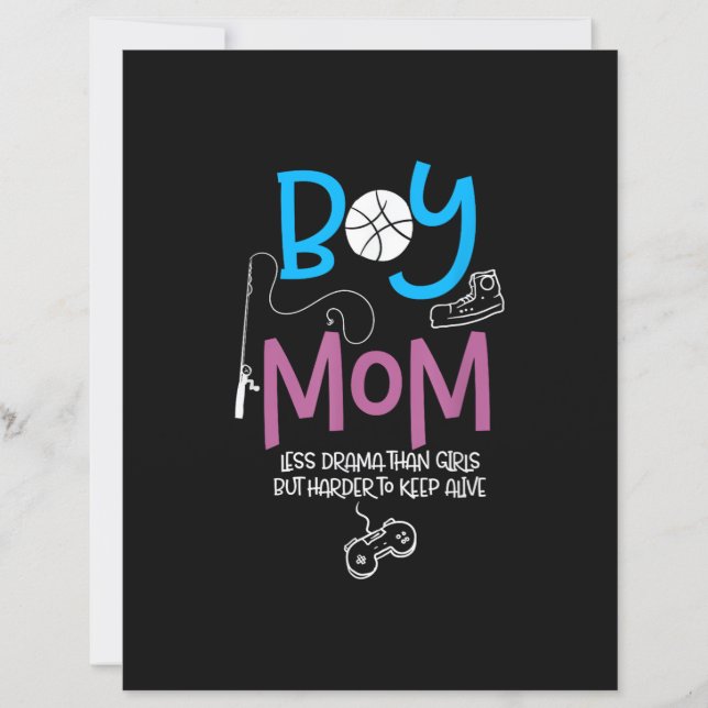 Funny Mom of Boys Proud Mom Good Mothers Day (Front)