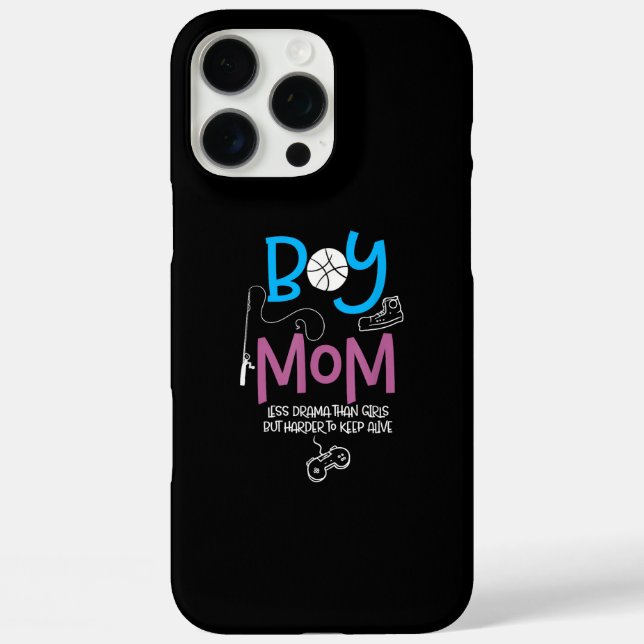 Funny Mom of Boys Proud Mom Good Mothers Day Case-Mate iPhone Case (Back)