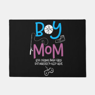 Funny Mom of Boys Proud Mom Good Mothers Day Doormat