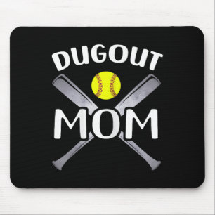 Funny Mom Softll Dugout Mom Cool Softll Mom  Mouse Mat