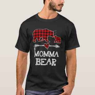 Funny Momma Bear Matching Family Christmas Bear Re T-Shirt