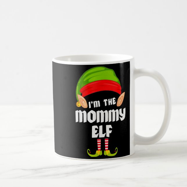 Funny Mommy Elf Matching Family Group Pj Christmas Coffee Mug (Right)