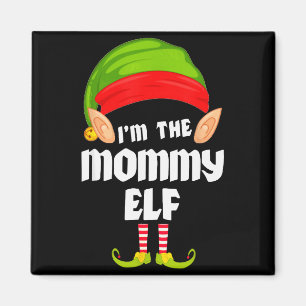 Funny Mommy Elf Matching Family Group Pj Christmas Magnet