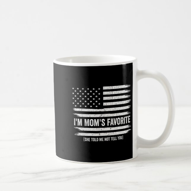 Funny Moms Favorite Child Son Daughter I'm Mom's F Coffee Mug (Right)