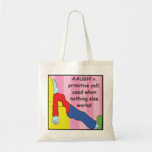 Funny Moms' Primitive Yell, Shopping Tote Bag