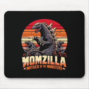 Funny Momzilla Mother Of Monsters Retro Birthday M Mouse Mat