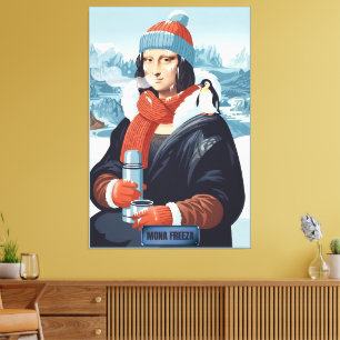 Funny Mona Art Parody Canvas Print