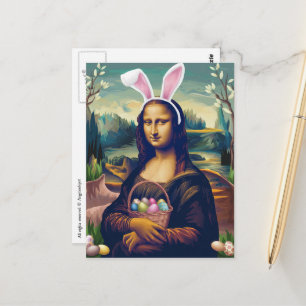 Funny Mona Lisa Easter Postcard