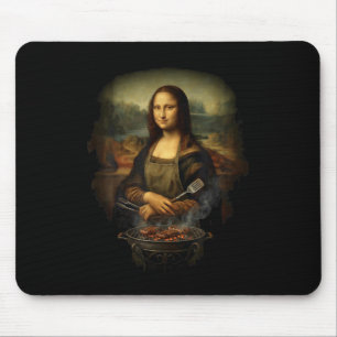 Funny Mona Lisa Tmaster Bbq Smoker Grill Party Mouse Mat