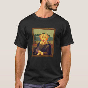 Funny Mona Lisa Yellow Lab Dog Art Parody  T-Shirt