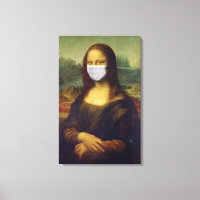 Funny Monalisa Wears Coronavirus Facial Mask