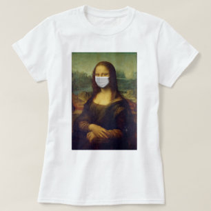 Funny Monalisa Wears Coronavirus Facial Mask T-Shirt