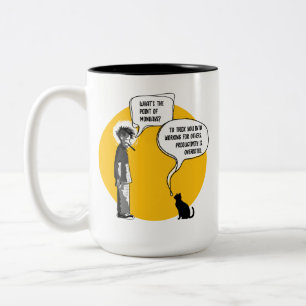 Funny Monday Cat Office Humour Sarcasm Two-Tone Coffee Mug