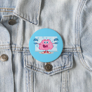 Funny Money Brain Cartoon Euro Cash Lover  7.5 Cm Round Badge