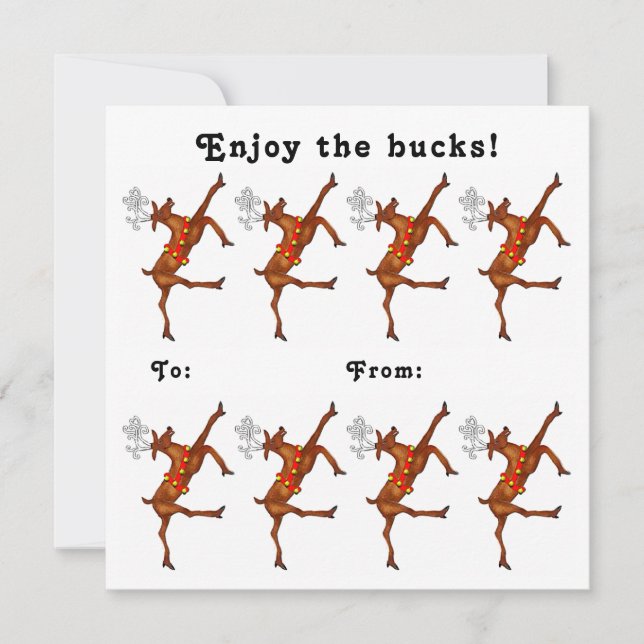 Funny Money Cash Gift Holiday Cards (Front)