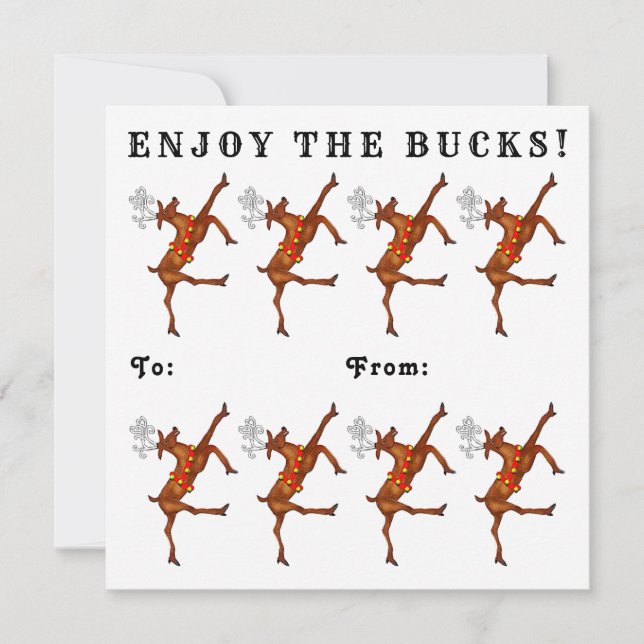 Funny Money Christmas Holiday Cards (Front)