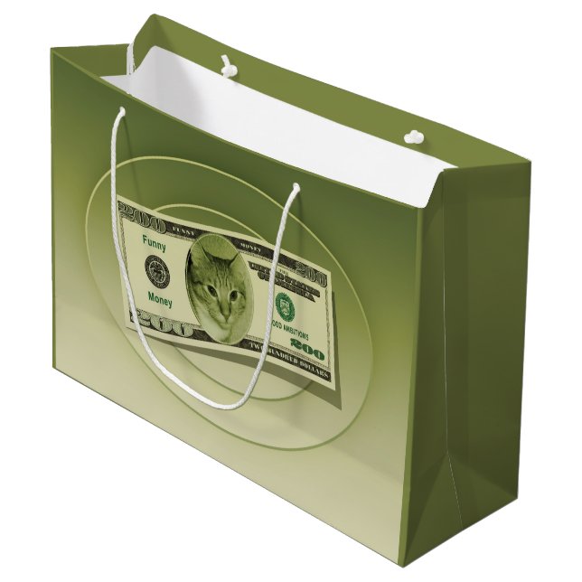 Funny Money Large Gift Bag (Front Angled)