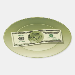 Funny Money Oval Sticker