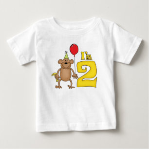 Funny Monkey 2nd Birthday Baby T-Shirt