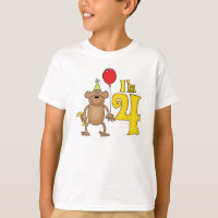 Funny Monkey 4th Birthday