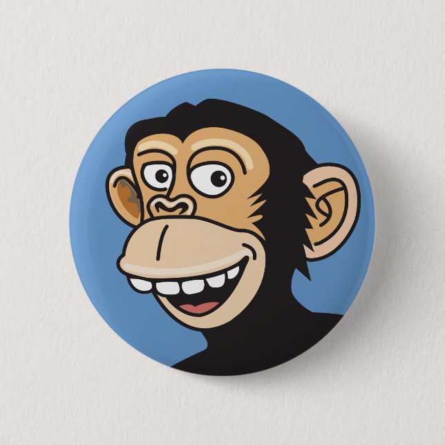 Funny MONKEY 6 Cm Round Badge (Front)