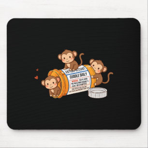 Funny Monkey Anti Depressant Zoo Boys Girls Kids P Mouse Mat