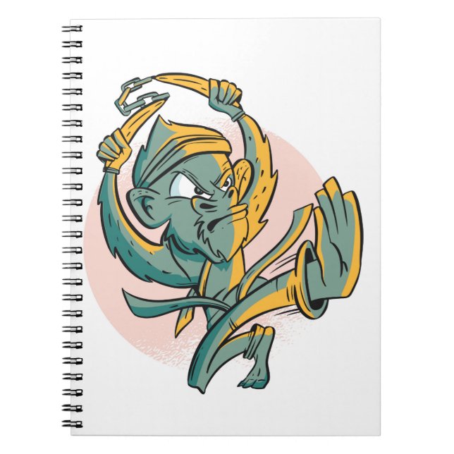 Funny Monkey Banana Fighter Notebook (Front)