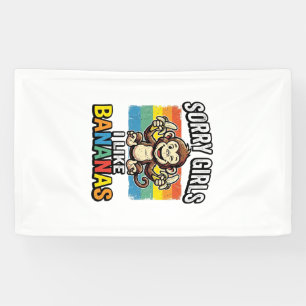 Funny Monkey Banana Vintage Engraving Shirt Design Banner