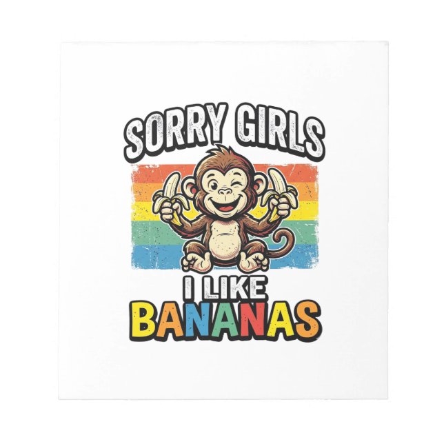Funny Monkey Banana Vintage Engraving Shirt Design Notepad (Front)