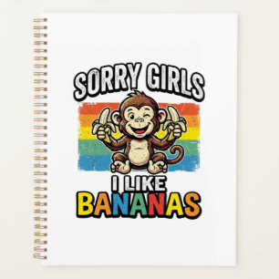 Funny Monkey Banana Vintage Engraving Shirt Design Planner