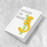 Funny Monkey Birthday Prime-Mate partner Card<br><div class="desc">This design may be personalised by choosing the Edit Design option. You may also transfer onto other items. Contact me at colorflowcreations@gmail.com or use the chat option at the top of the page if you wish to have this design on another product or need assistance. See more of my designs...</div>