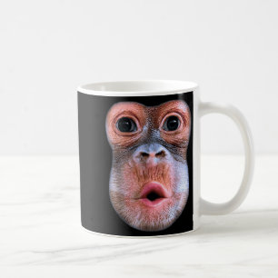Funny Monkey Blowing Stomach Face, Monkey Blow Sto Coffee Mug