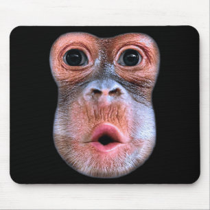 Funny Monkey Blowing Stomach Face, Monkey Blow Sto Mouse Mat