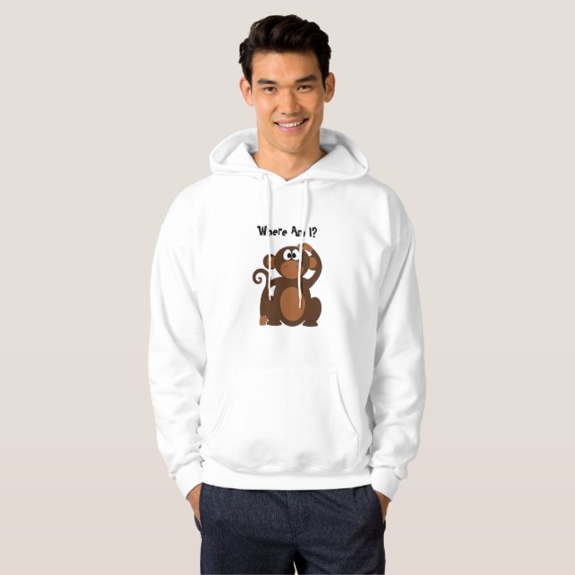 Funny Monkey Cartoon Hoodie (Front Full)