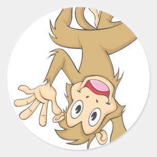 Funny Monkey Classic Round Sticker