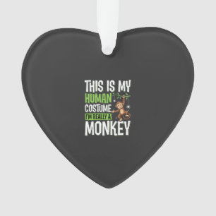 Funny Monkey Costume Halloween Vector Ornament