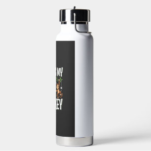 Funny Monkey Costume Halloween Vector Water Bottle