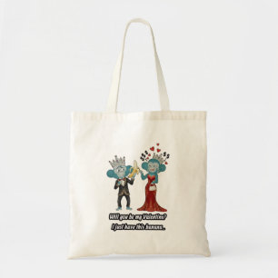 Funny monkey couple valentine's day T-Shirt Tote Bag