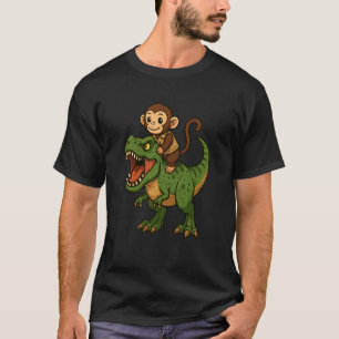 Funny Monkey Dinosaur Trex Zoo Animal Lover Boys G T-Shirt