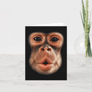 Funny Monkey Face Breath Men Boy Kid Halloween Cos Card