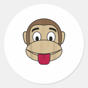 Funny Monkey Face Halloween Shirt Costume Classic Round Sticker