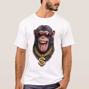 Funny Monkey Gold Chain T-Shirt – Cool Urban Style