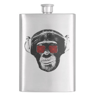 Funny monkey hip flask