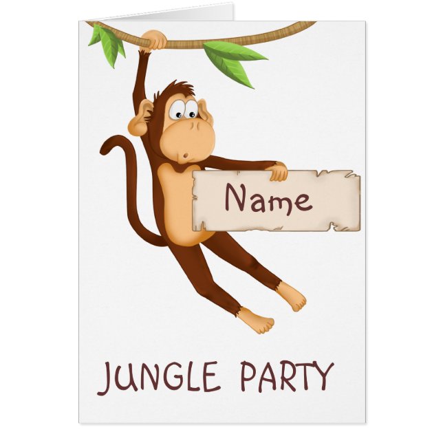 Funny monkey holding Your Text (Front)